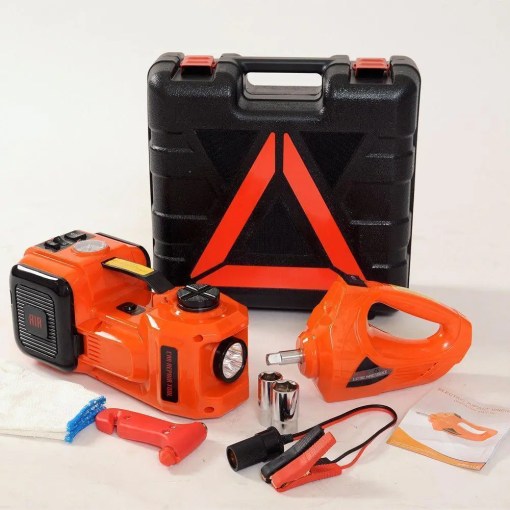 Electric Hydraulic Floor Jack Wrench and Air Pump