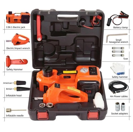 Electric Hydraulic Floor Jack Wrench and Air Pump