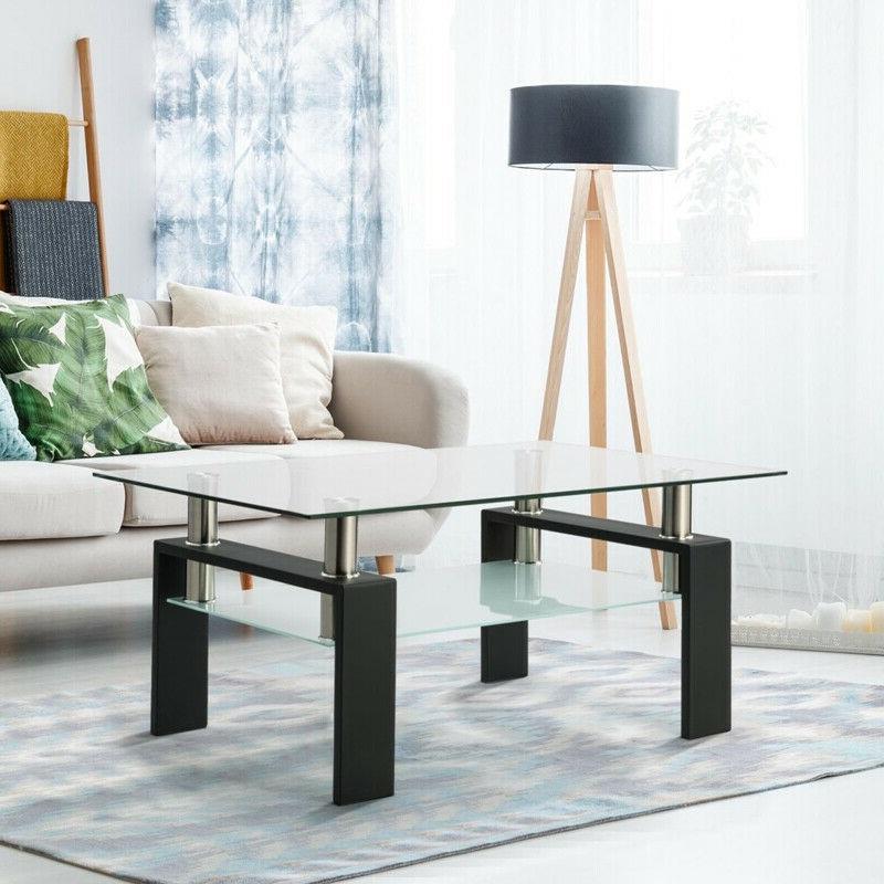 Premium Glass Rectangular Modern Coffee Table