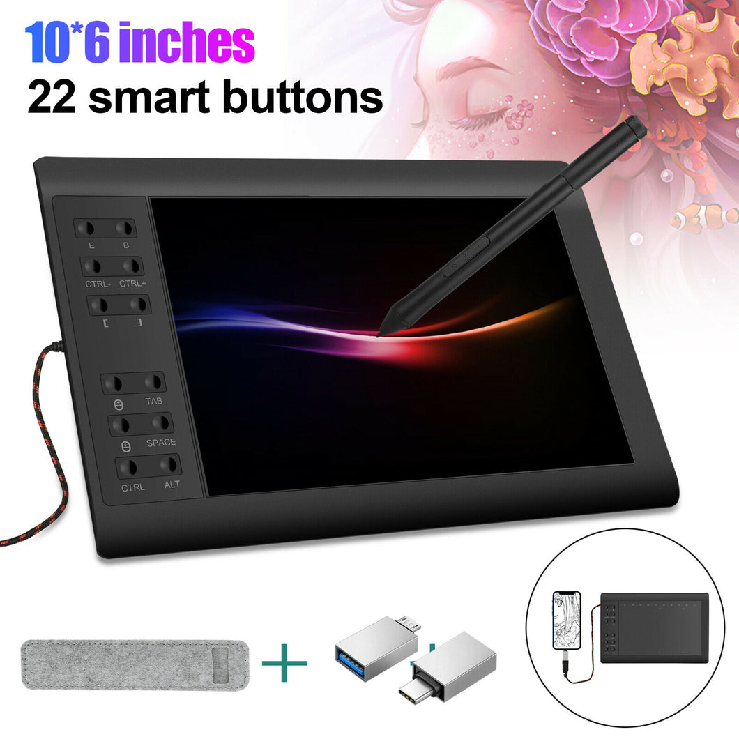 Large Digital Drawing Art Tablet With Pen