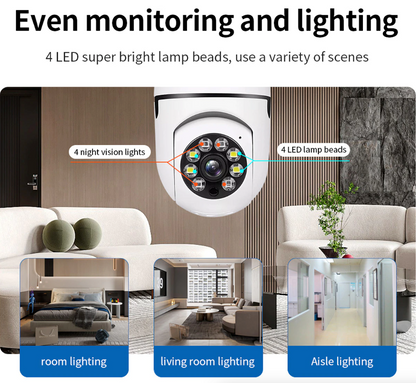 Discreet Light Bulb Security Camera With Wifi