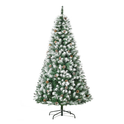 6' Artificial Flocked Christmas Tree w/ Pine Cone
