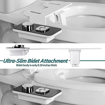 Non Electric Ultra Thin Self Cleaning Bidet Toilet Seat Attachment