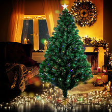 Load image into Gallery viewer, 7&#39; Pre-Lit Fiber Optic Artificial Christmas Tree
