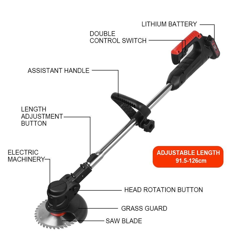 Electric Cordless Grass Weed Whacker Trimmer